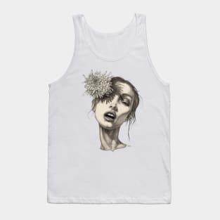 Katty and the Big White Flower Tank Top